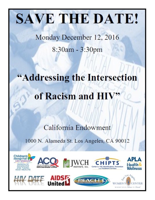 12-12-16 Racism and HIV Save the Date